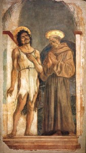 Santi Giovanni Battista e Francesco, 1454, affresco staccato, 190 x 115 cm., Firenze, Museo di Santa Croce.
